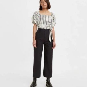 Ribcage Utility Wide-Leg Women's Pants - 29 Black Caviar